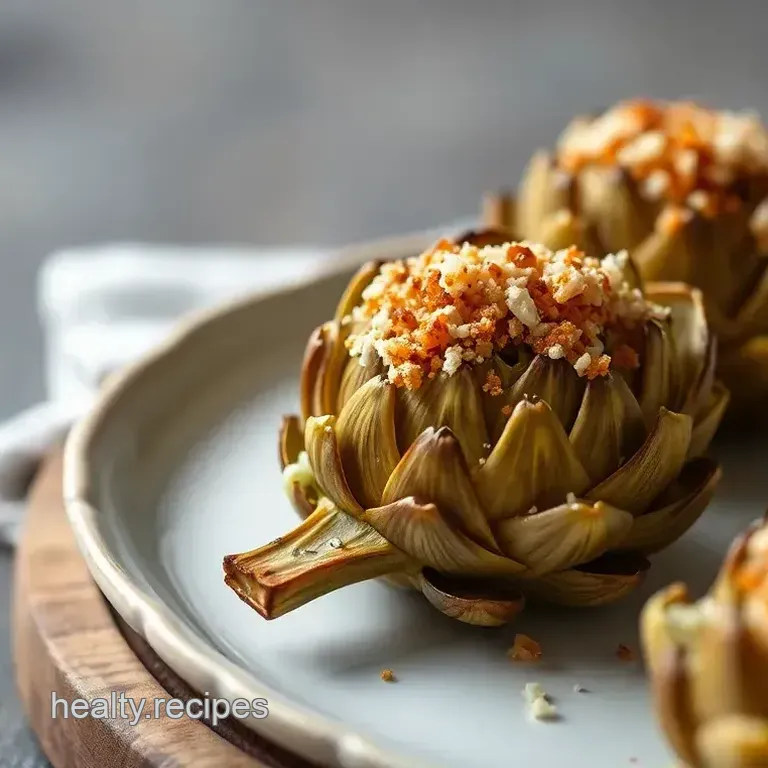 Bake Artichokes with Crispy Parmesan Topping