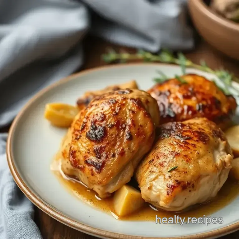 Sear Golden Chicken Thighs with Artichokes and Lemon Herb Sauce