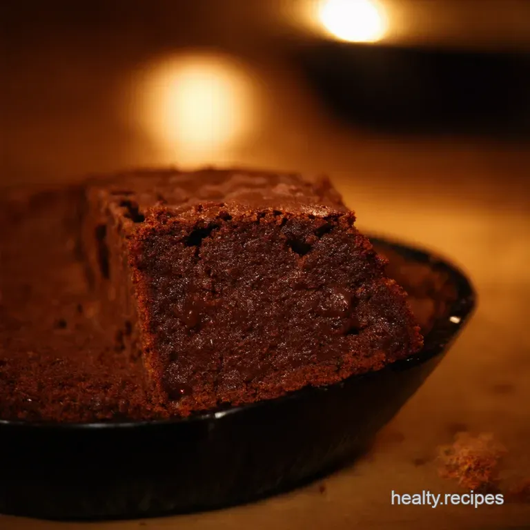 Gooey Chocolate Protein Baked Oats Cake for Breakfast presentation