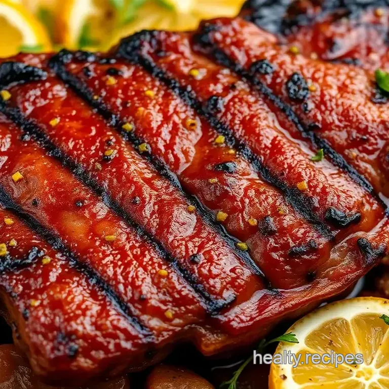 Grilled Cow Heart with Zesty Marinade