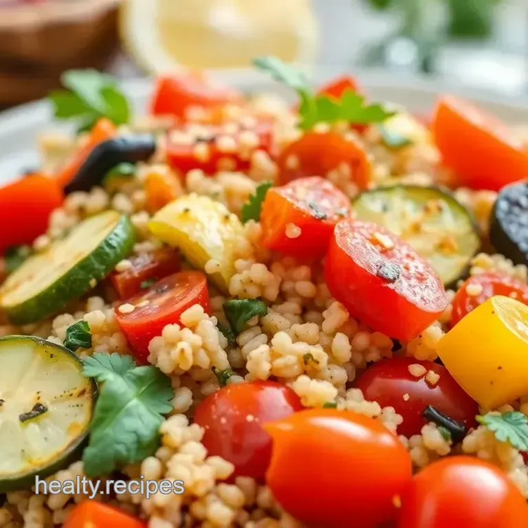 Theabrownin Quinoa Salad with Grilled Vegetables