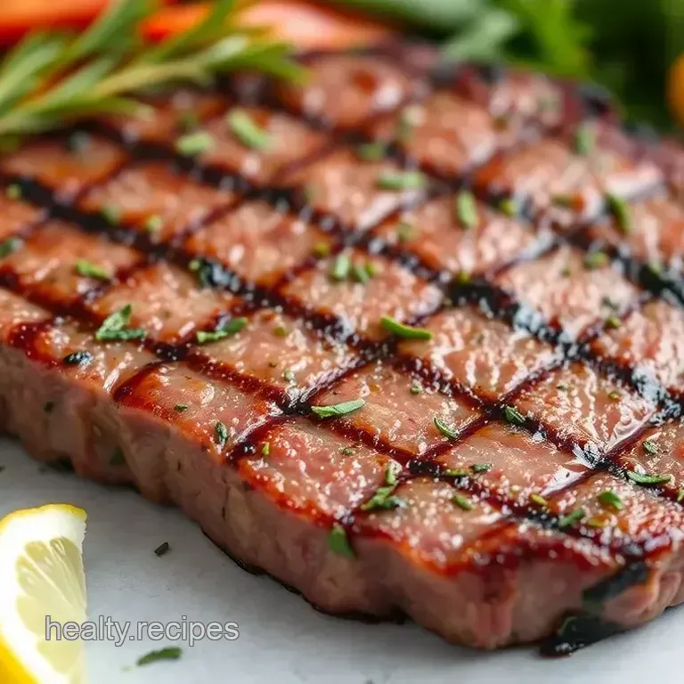 Grilled Nutrition Strip Steak with Herb Marinade