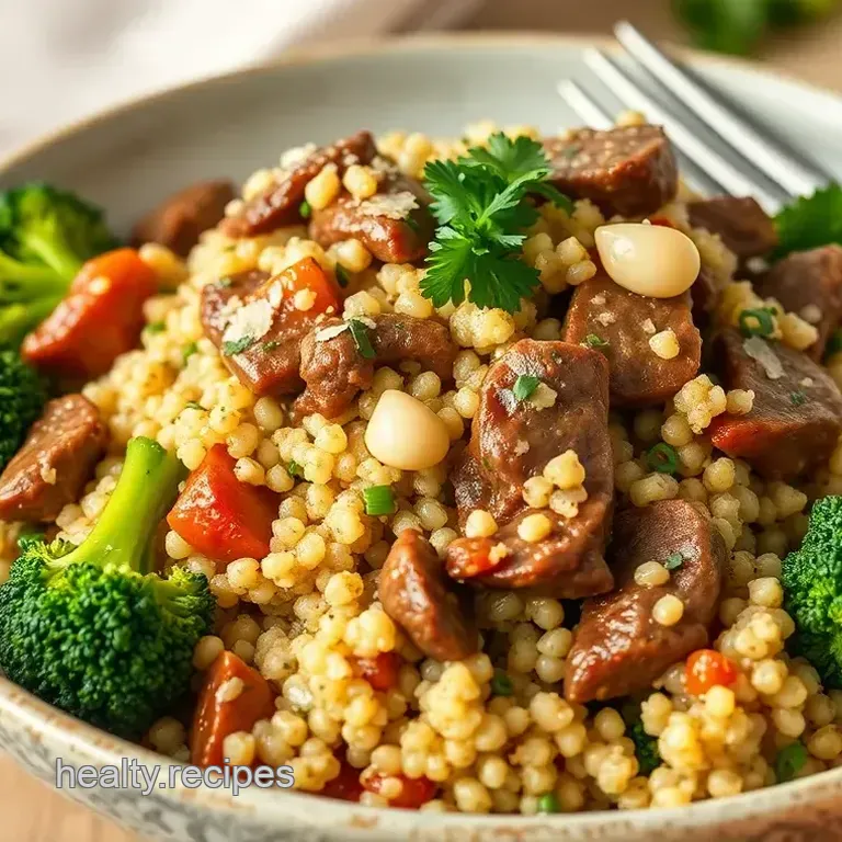 Quick Beef Quinoa with Broccoli Delight