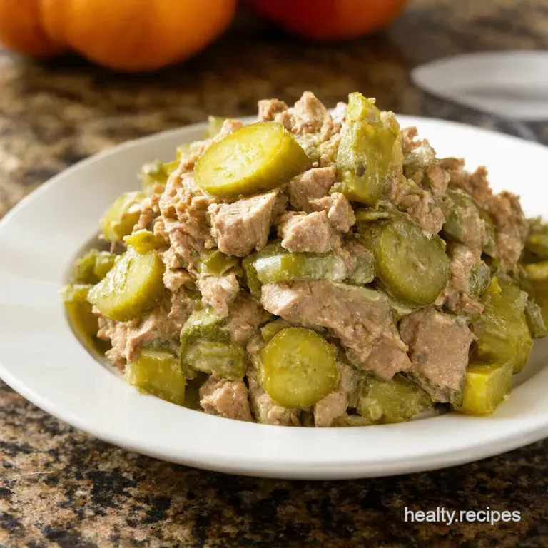 Healthy Dill Pickle Tuna Salad presentation