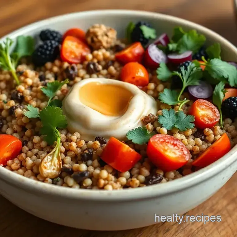 Roasted Quinoa Veggie Bowl with Tahini