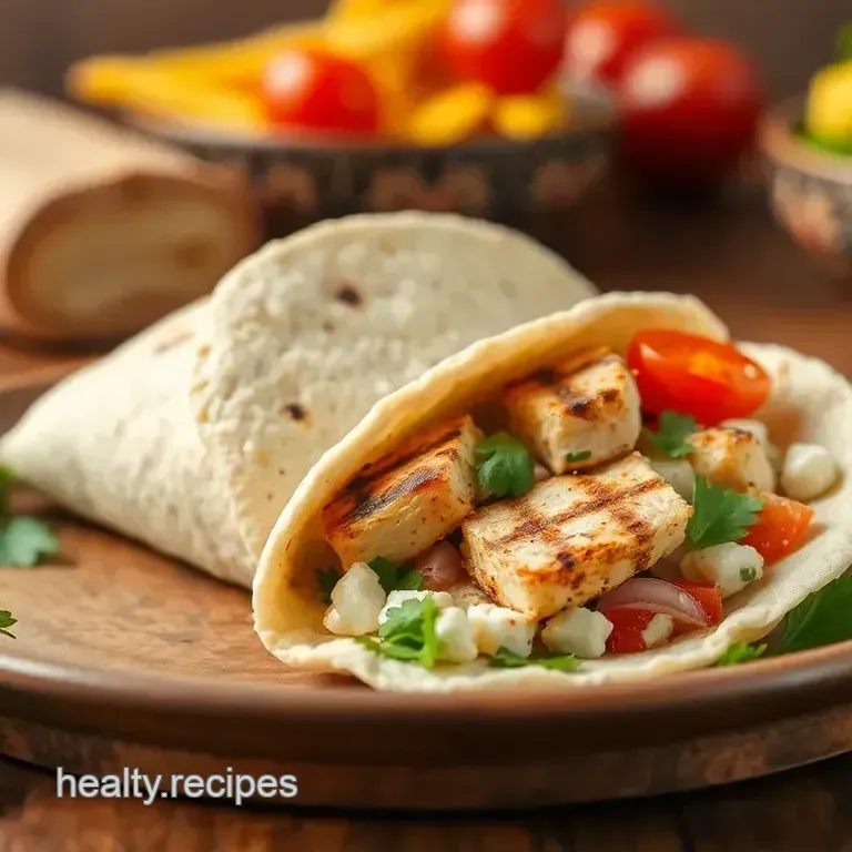 Grilled Chicken Healthy Greek Wrap Recipe