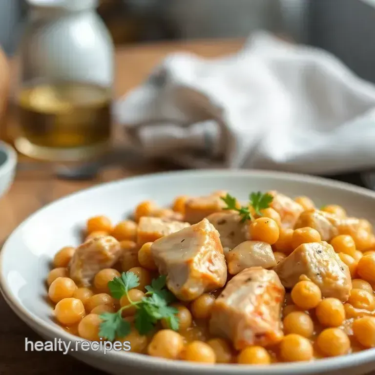 Sautéed Chicken & Chickpeas with Spiced Spinach