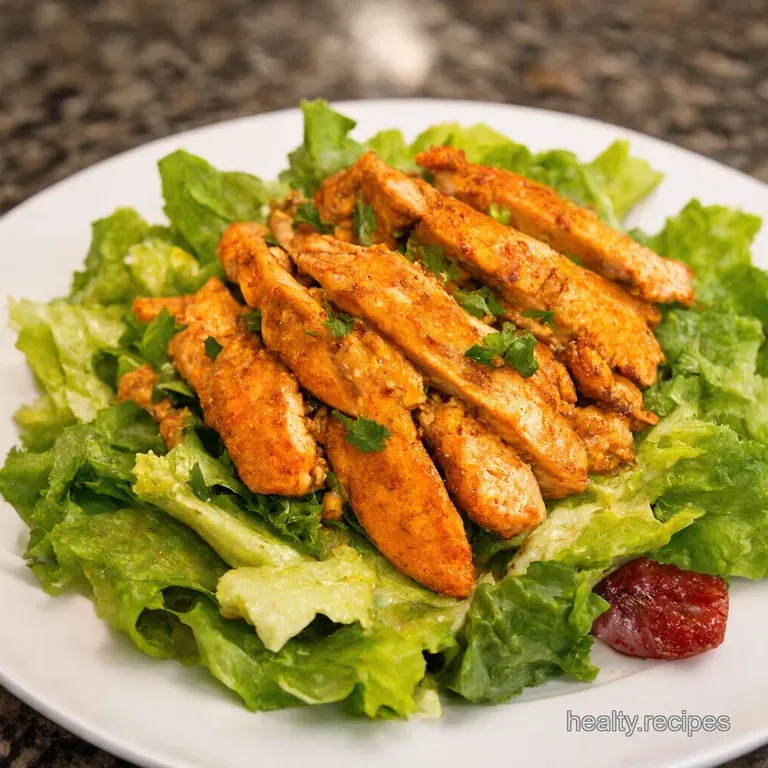 HighProtein Buffalo Chicken Salad presentation
