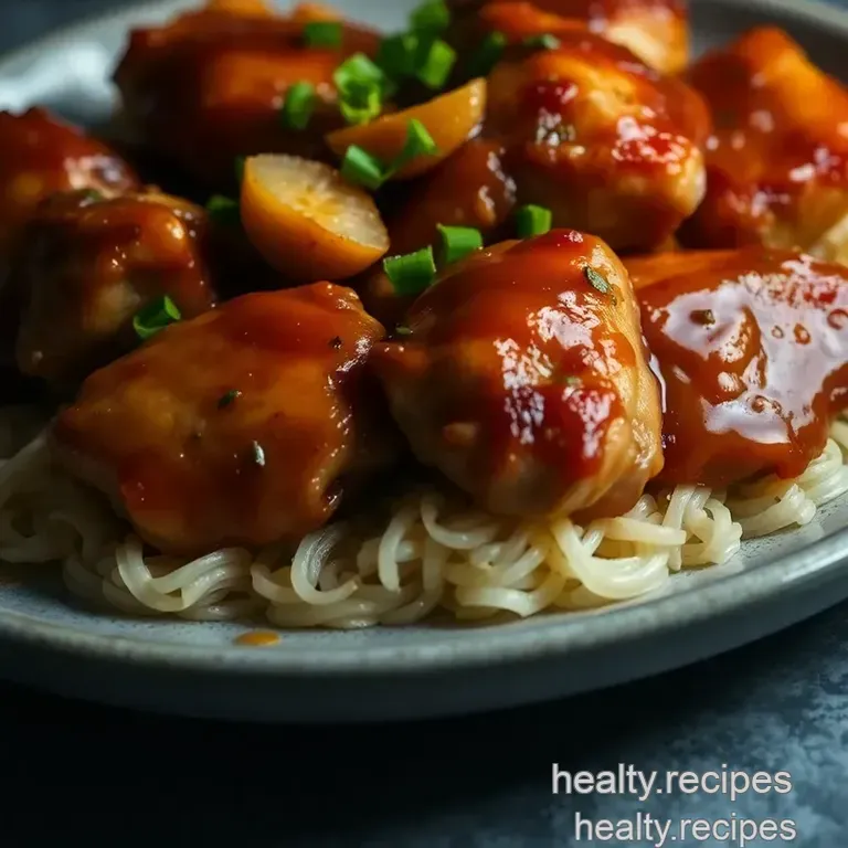 Honey Garlic Glazed Chicken Thighs presentation
