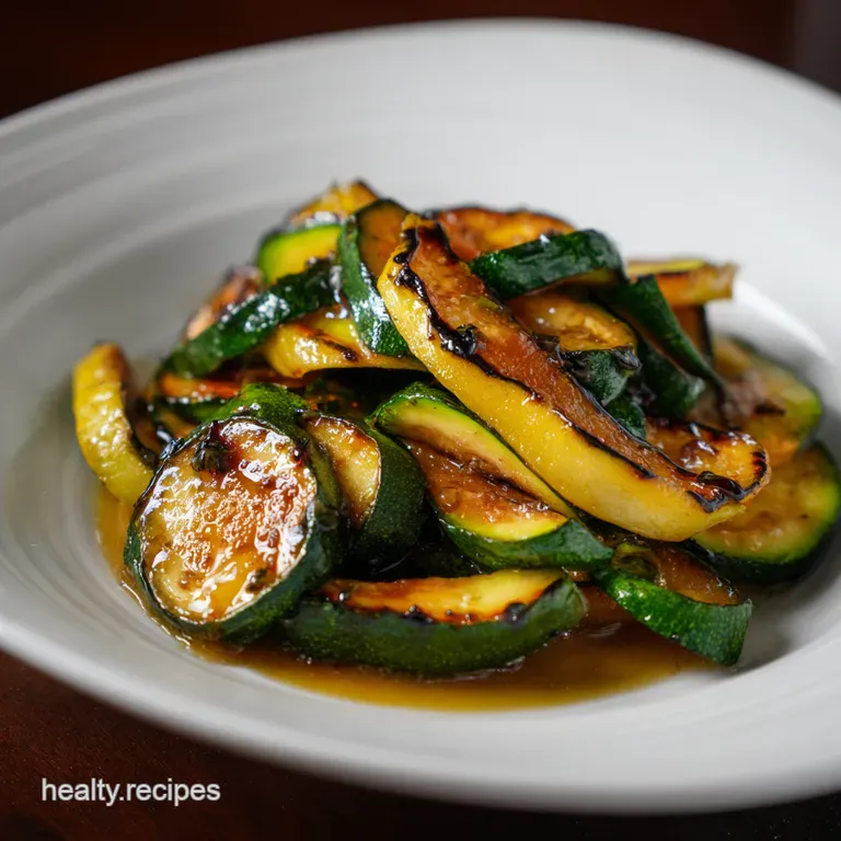 Honey-Glazed Roasted Zucchini and Squash with Herbs presentation