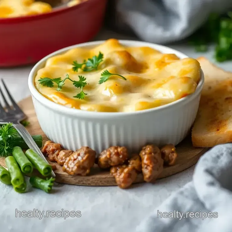 Keto Comfort: Broiled Ground Beef Shepherd' s Pie presentation