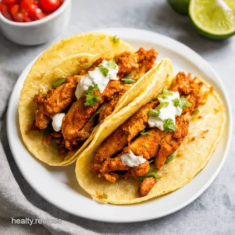 Kickin Chicken Tacos with Chipotle Crema