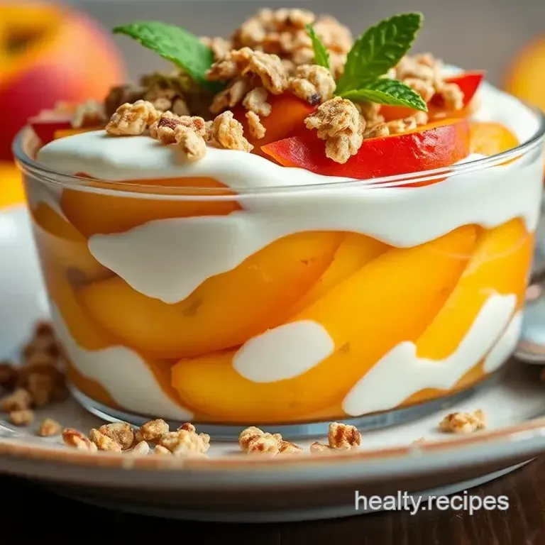 Delicious Greek Yogurt Peach Parfait