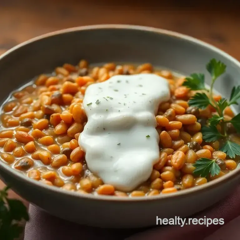 Simmered Lentils in Creamy Coconut Flavor