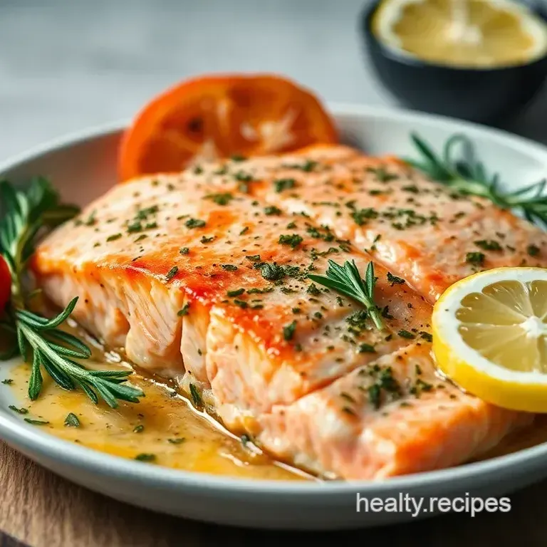 Mediterranean Lemon Herb Baked Salmon with Roasted Veg