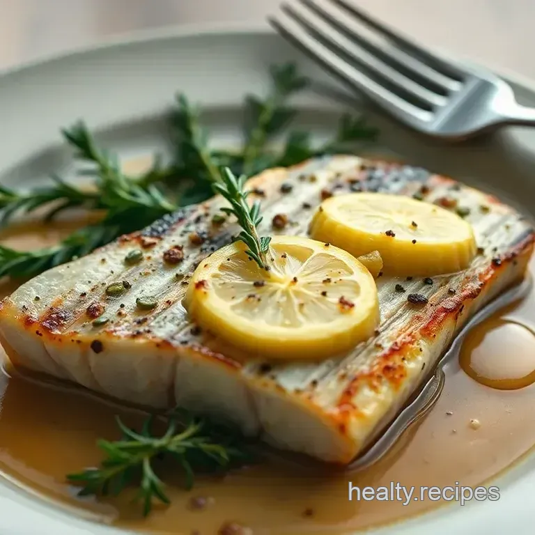 Pan-Seared Striped Bass with Lemon-Herb Butter Sauce