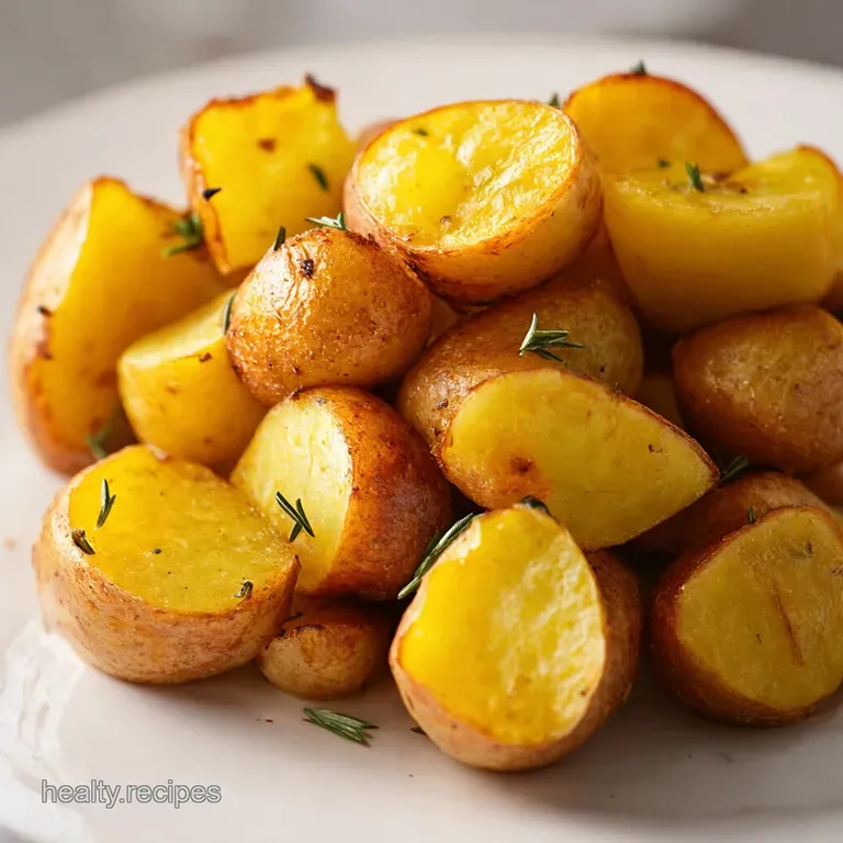Perfectly Golden Roasted Yellow Potatoes with Rosemary Garlic