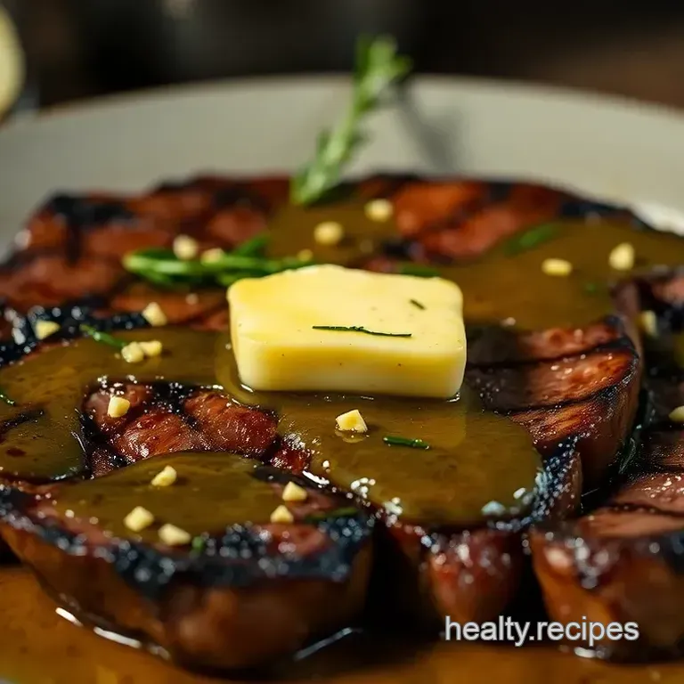 Perfectly Seared Sirloin Strip Steak with Garlic Herb Butter