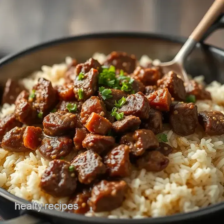 One-Pan Beef & Rice Quick Delight