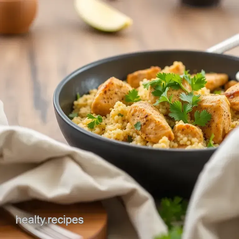 One-Pan Chicken Quinoa Delight presentation