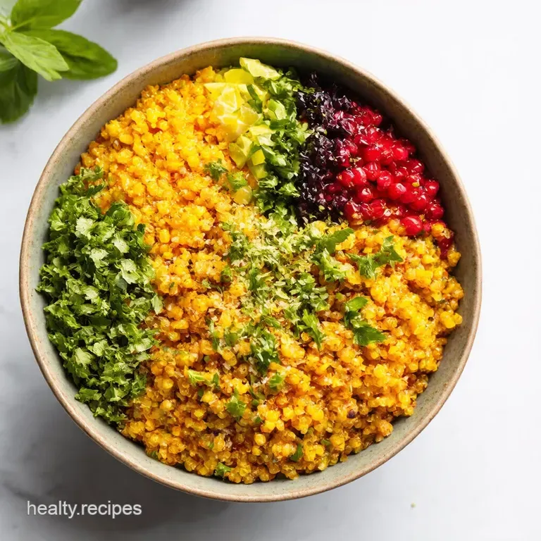 Rainbow Quinoa Bowl with LemonHerb Dressing
