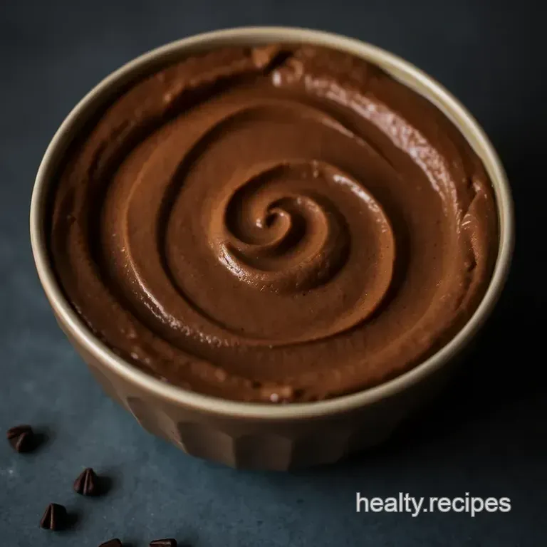 Raw Chocolate Avocado Mousse presentation