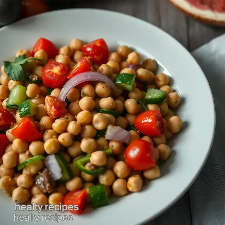 Refreshing Mediterranean Chickpea Salad presentation