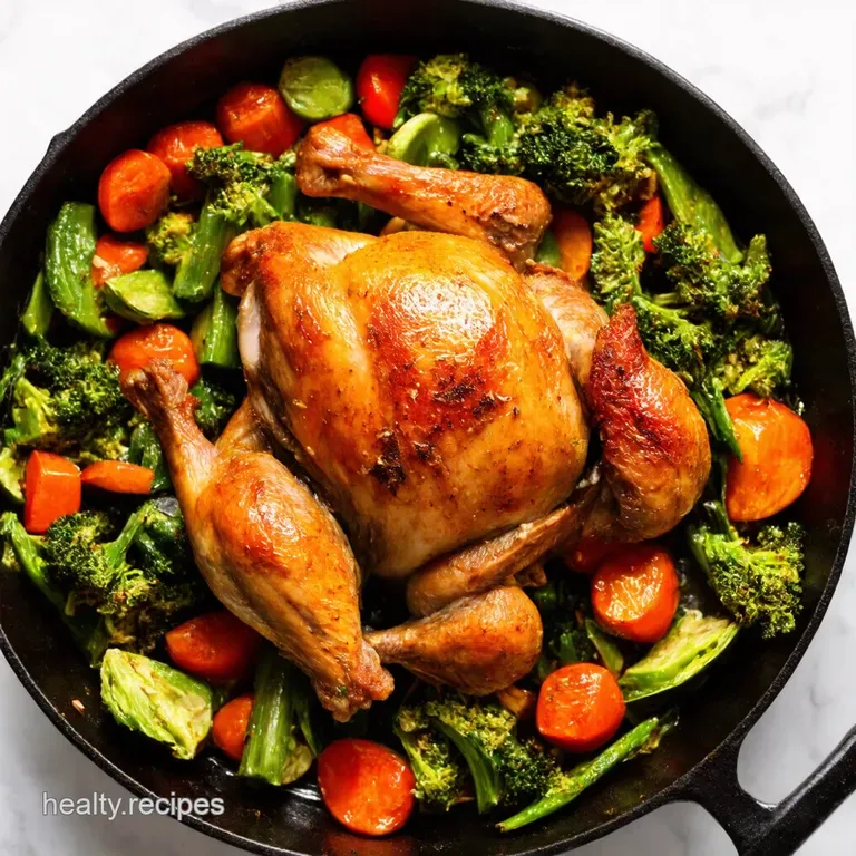 Roast Chicken Veggie Feast OnePan Wonder
