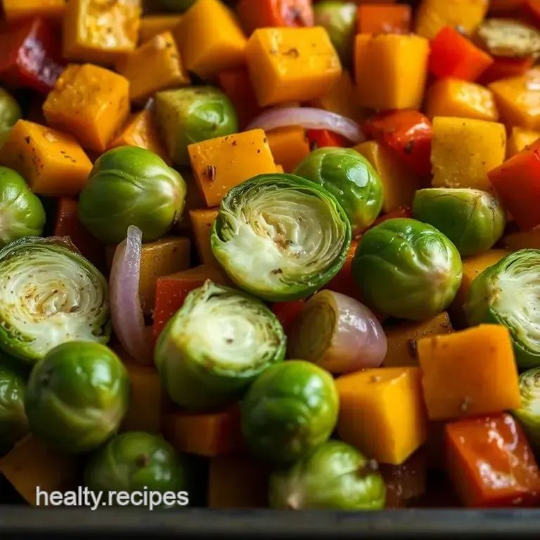 Roasted Autumn Squash &amp Vegetable Medley: A Cozy Colorful Dish presentation