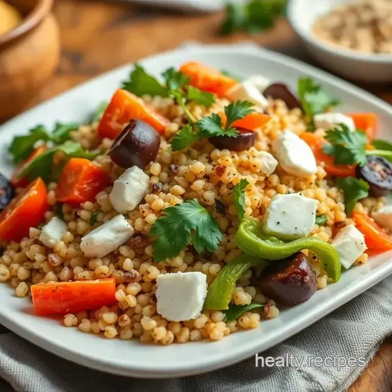 Roasted Quinoa Salad with Feta & Veggies