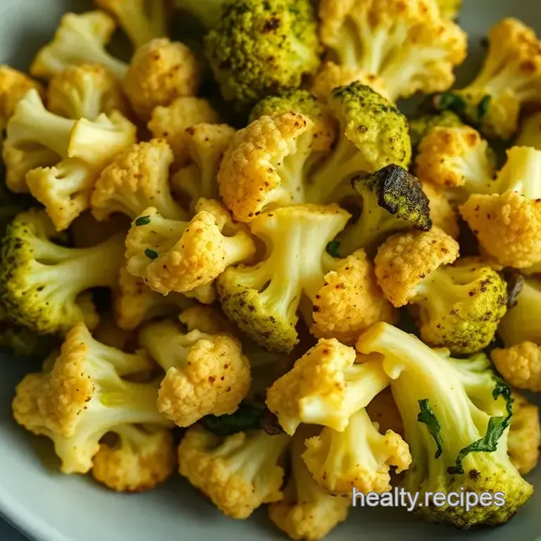 Roasted Romanesco Cauliflower with Garlic and Lemon