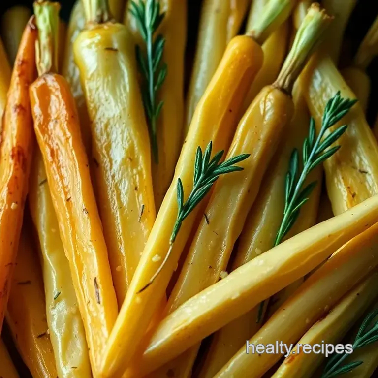 Roasted White Carrots with Honey and Thyme