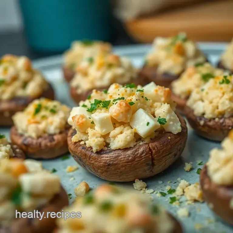 Savory Crab-Stuffed Mushrooms with Creamy Garlic Herb Filling