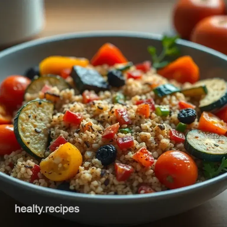Savory Quinoa Bowl with Roasted Veggies & Lemon-Tahini Dressing