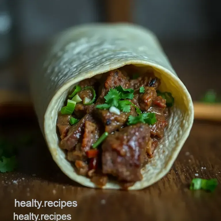 Sizzling Steak Burrito: A Flavor Fiesta in Every Bite! presentation