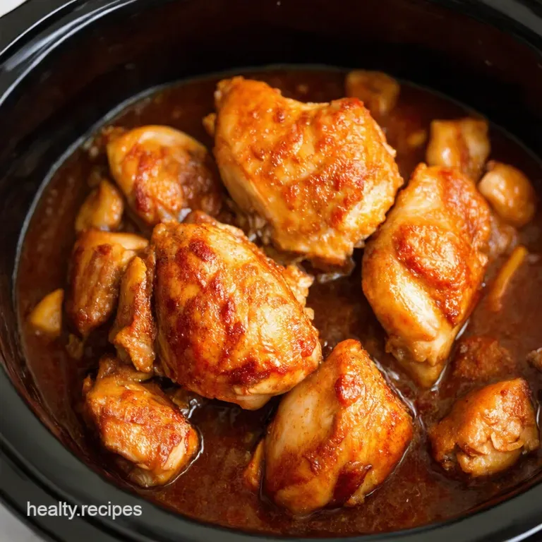 Slow Cooker Honey Garlic Chicken FallOffTheBone Goodness