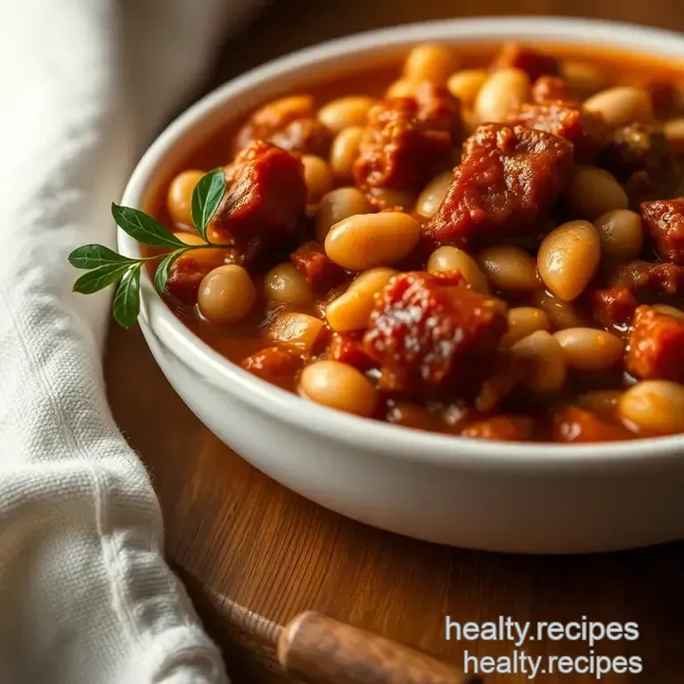 Smoky Chorizo & White Bean Stew presentation