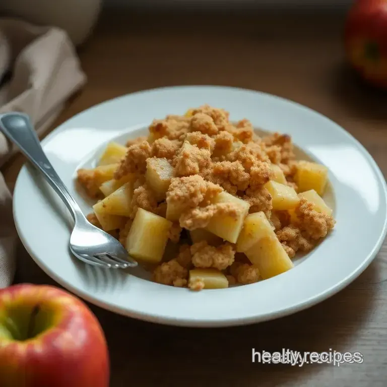 Spiced Apple & Walnut Crumble presentation
