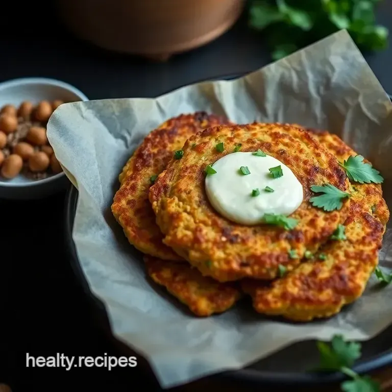 Spiced Chickpea Fritters (Falafel) presentation