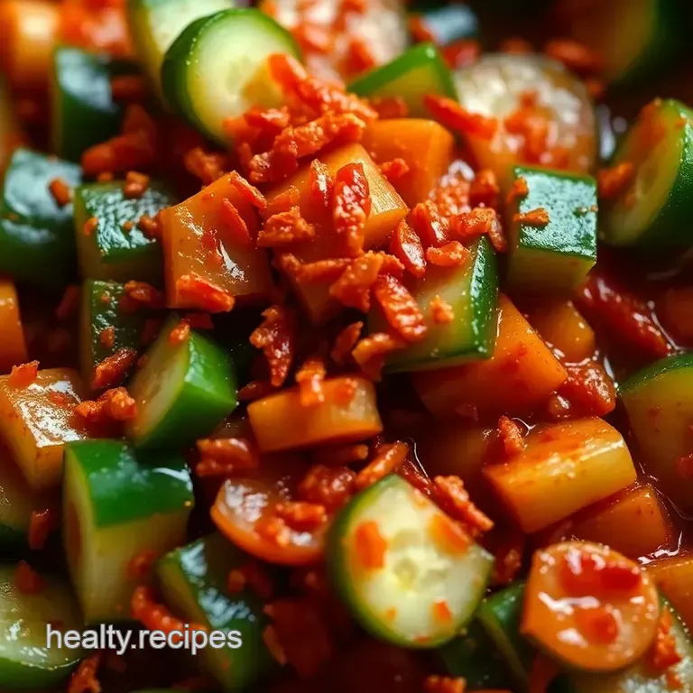 Spicy Kimchi Cucumbers presentation