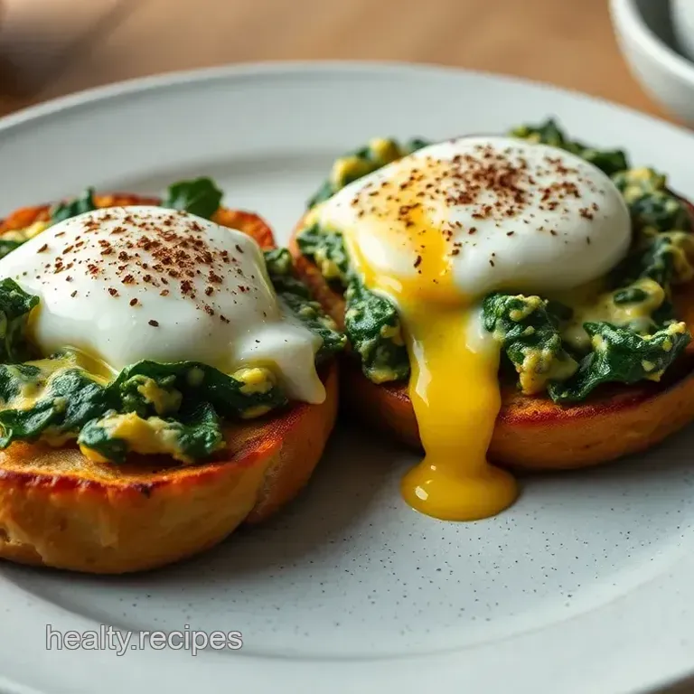 Scrambled Spinach Bagels with Creamy Eggs