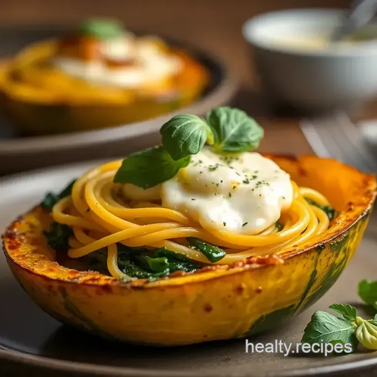 Baked Spinach Spaghetti Squash Nests