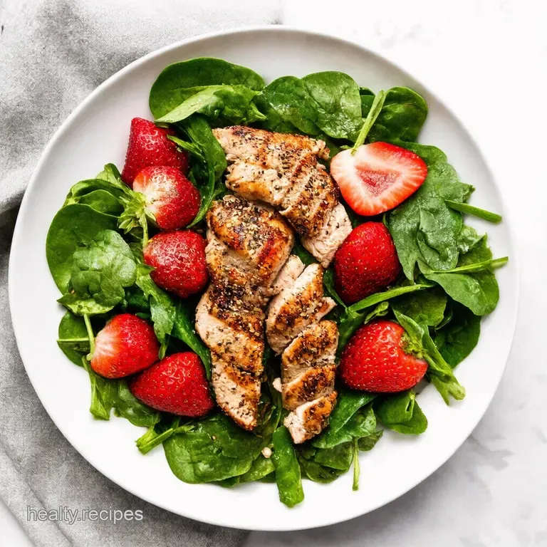 Strawberry Spinach Salad with Grilled Chicken