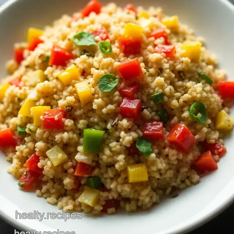 Sunshine Quinoa Salad with Lemon-Herb Dressing presentation