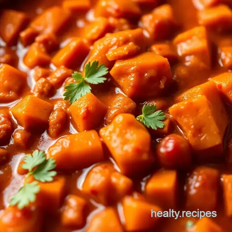 Sweet Potato & Black Bean Chili presentation