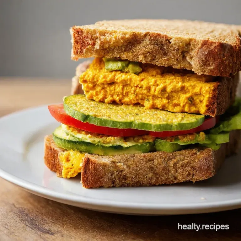 The Ultimate Rainbow Hummus Sandwich