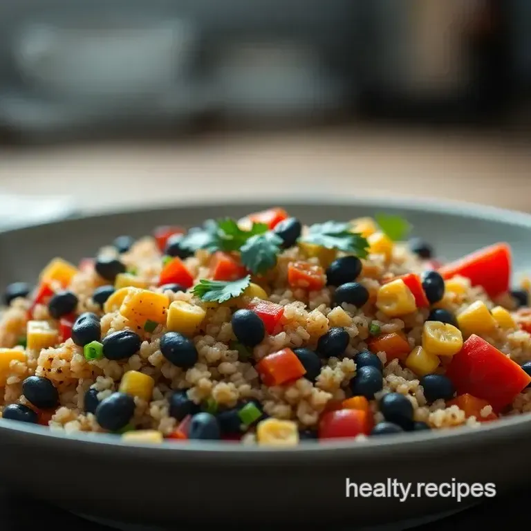 Vibrant Quinoa and Black Bean Salad with Citrus Dressing
