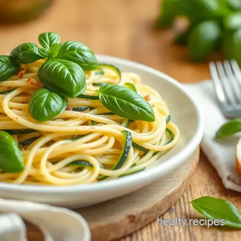 Fresh & Flavorful: Sautéed Zucchini Noodles with Basil