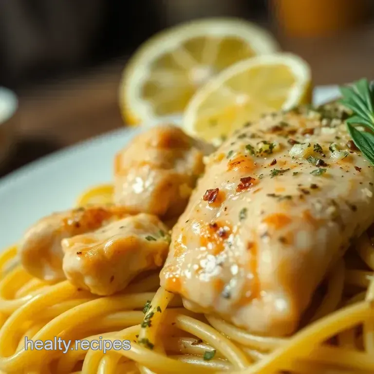 Zesty Lemon Garlic Chicken and Spinach Pasta