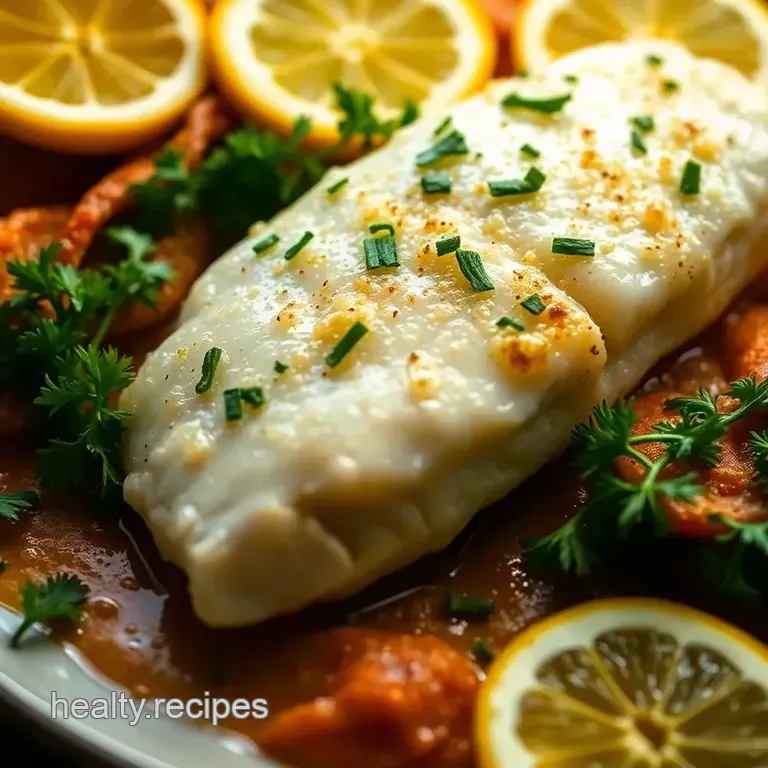 Zesty Lemon & Herb Baked Cod presentation